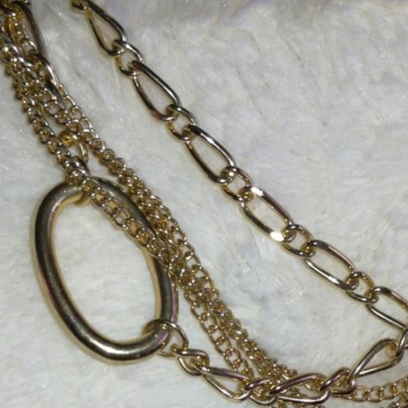 Golden Ringed Rope Necklace - Picture 2 of 5